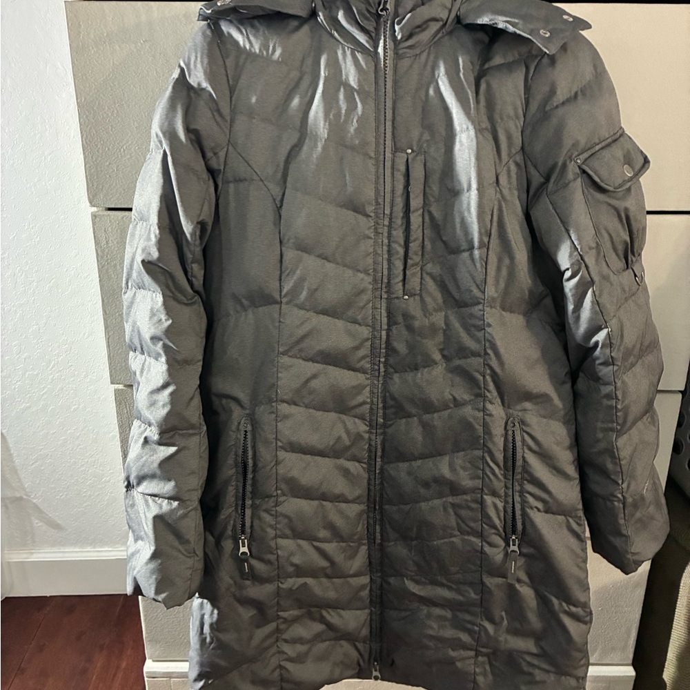 Eddie Bauer Men's Gray Quilted Puffer Jacket